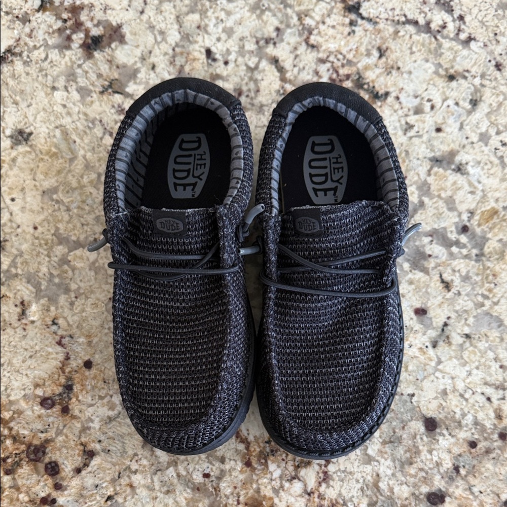 Hey Dude Charcoal Knit Loafers